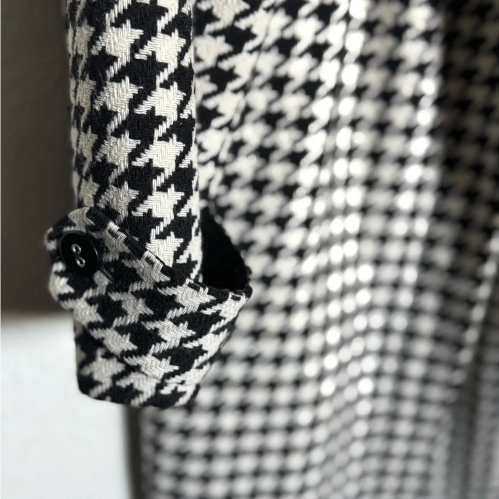 Houndstooth Black and White Coat - Picture 5 of 10